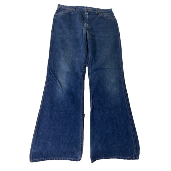 Wrangler Other - Vintage Wrangler Bell Bottom Jeans Mens Blue Denim Western Flare Leg 70s Style